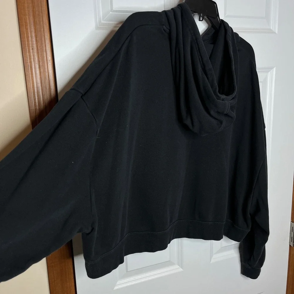 Nike Sportswear Icon Clash‎ Black Fleece Hoodie Crop Boxy Large